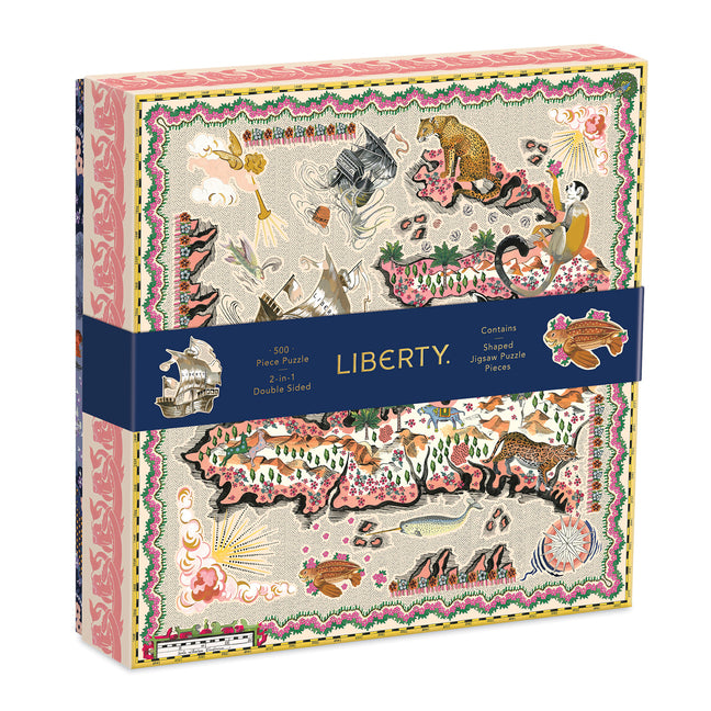 Liberty London Maxine 500 Piece Double Sided Puzzle with Shaped Pieces - Ingram